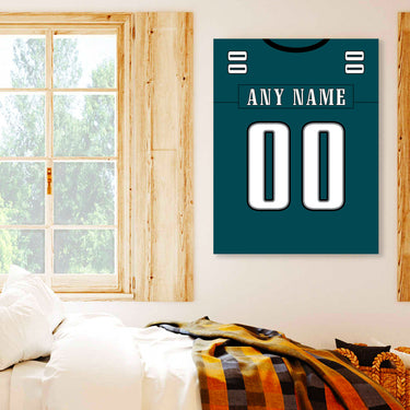 Philadelphia Jersey Custom Canvas Print Wall Art for Boy Girl Men Women Football Personalized Canvas Art